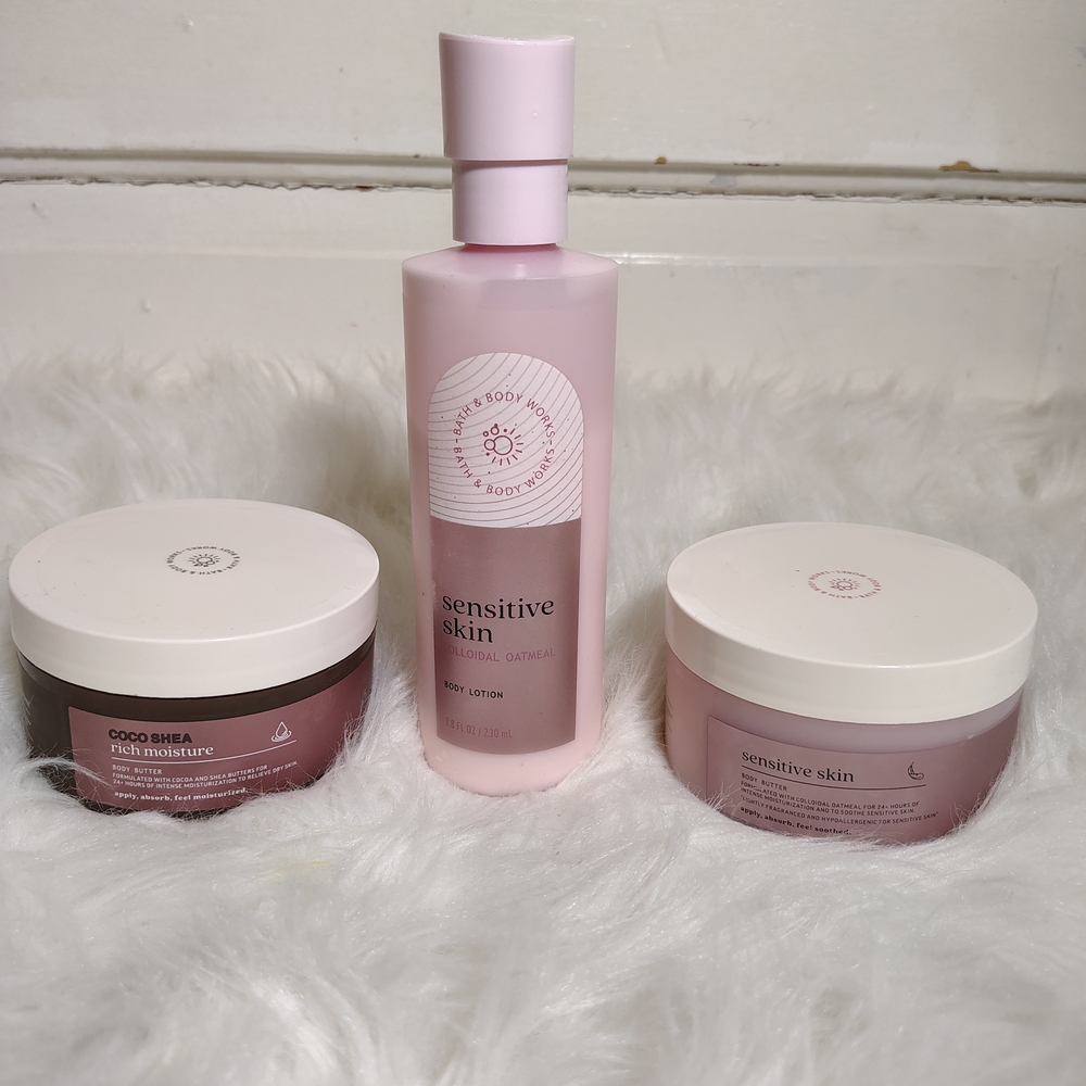 BBW Sensitive Skin Colloidal Oatmeal& Coco Shea Moisturizer Bundle